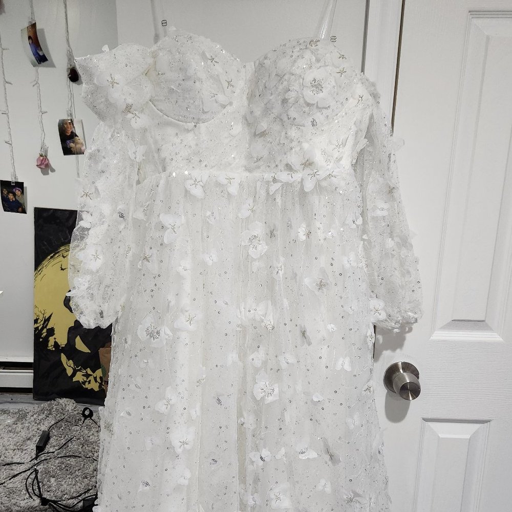Ava Gowns Wild Butterfly Gown in White